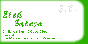 elek balczo business card